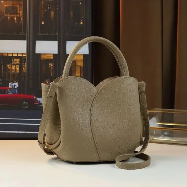 Cloud Bag New Hand-held Crossbody Bag Leather One-shoulder Niche Handbag Senior Dumpling Women's Bag High Appearance LevelKHAKI_1005008398036486