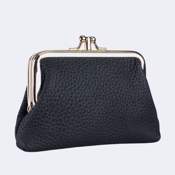 Designer Genuine Leather Women’s Coin Purse & Wallet – Luxury Double Pocket Card Holder