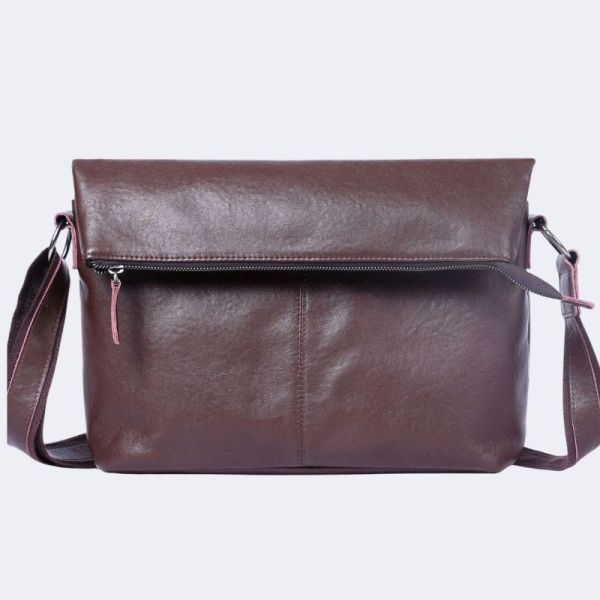 Luxury Men’s Genuine Leather Messenger Bag – Business Shoulder Crossbody Handbag, Casual Tote & Travel Briefcase