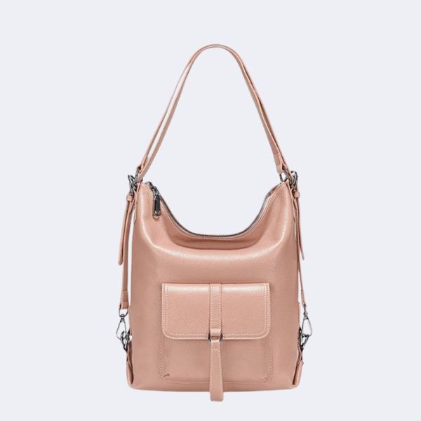 Zency Genuine Leather Shoulder Bag – 2-in-1 Tote & Backpack