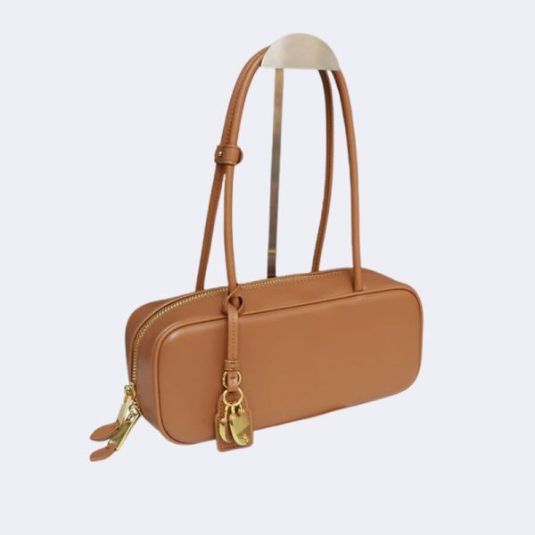 Luxury Genuine Leather Tote Bag – Women’s Gold Lock Design