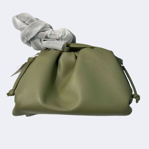 Women’s Genuine Leather Cloud Shape Wrinkle Crossbody Bag – High-End Designer Style