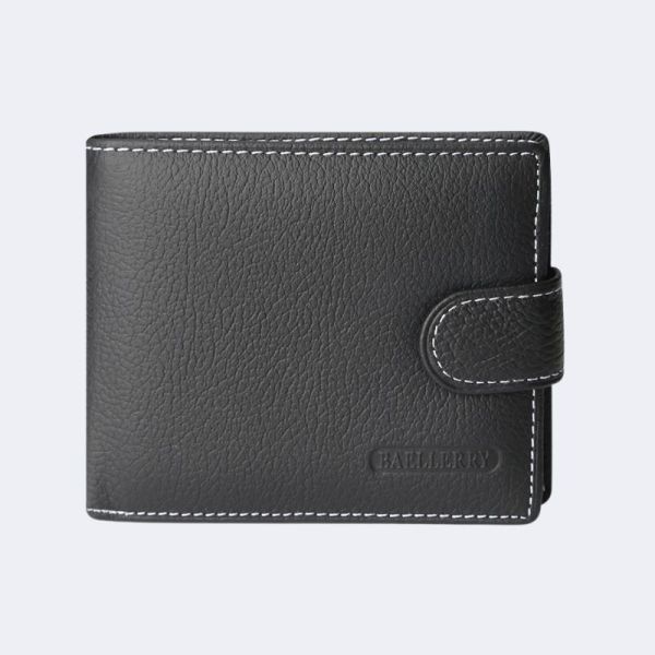 Genuine Leather Men’s Wallet – Classic Coin Pocket & Card Holder