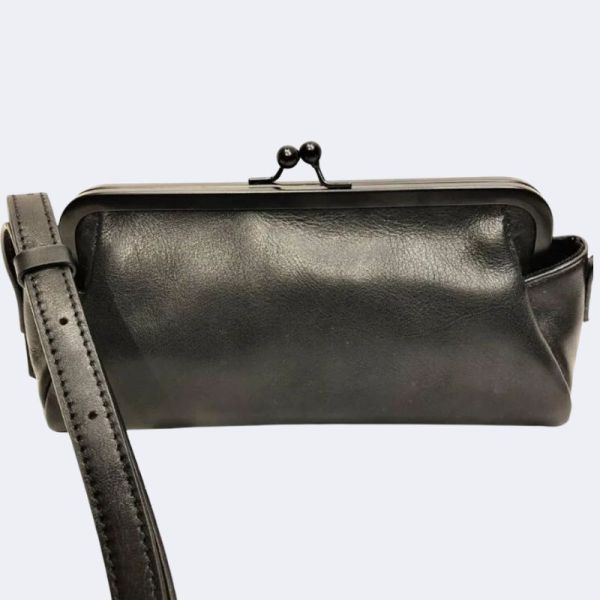 Women’s Genuine Cowhide Leather Shoulder Bag – Luxury Mini Crossbody Mobile Phone Purse