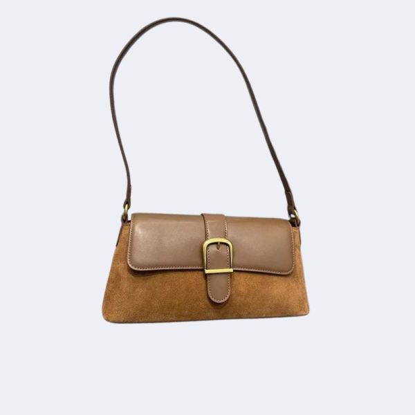 Genuine Split Leather & Microfiber Shoulder Tote Handbag Set – Fashion Hobo Purse