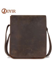 Vintage Leather Men Messenger Bag for iPad, Crossbody Shoulder Bag