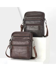 Men's Genuine Leather Crossbody Messenger Bag