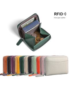 Genuine Leather RFID Wallet Card Holder Purse for Men & Women