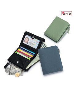 Genuine Leather RFID Card Holder Wallet for Men & Women