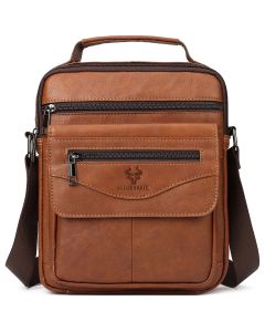 HUMERPAUL Genuine Leather Messenger Bag for Men